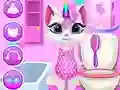 Игра Ежедневный уход за котенком Единорогом онлайн Игра Ежедневный уход за котенком Единорогом онлайн