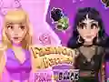 Игра Модная битва розового и черного цвета онлайн