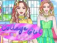 College Girl Coloring Dress Up