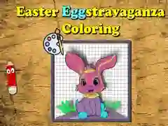 Игра Пасхальная раскраска онлайн Игра Пасхальная раскраска онлайн