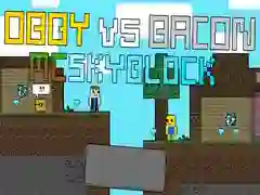 Игра Обби  и Бекон: Воздушный блок онлайн