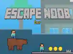 Игра Нуб: побег от медведя онлайн Игра Нуб: побег от медведя онлайн