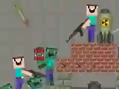 Игра Нуб против зомби. Игровая площадка онлайн Игра Нуб против зомби. Игровая площадка онлайн