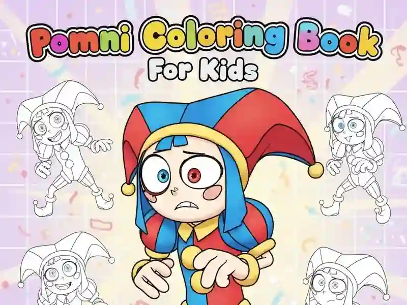 Pomni Coloring Book For Kids