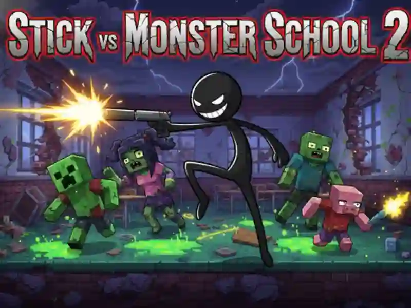 Stick vs Monster School 2