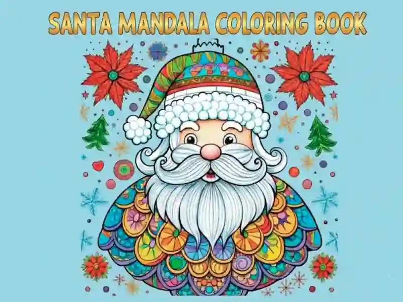 Santa Mandala Coloring Pages