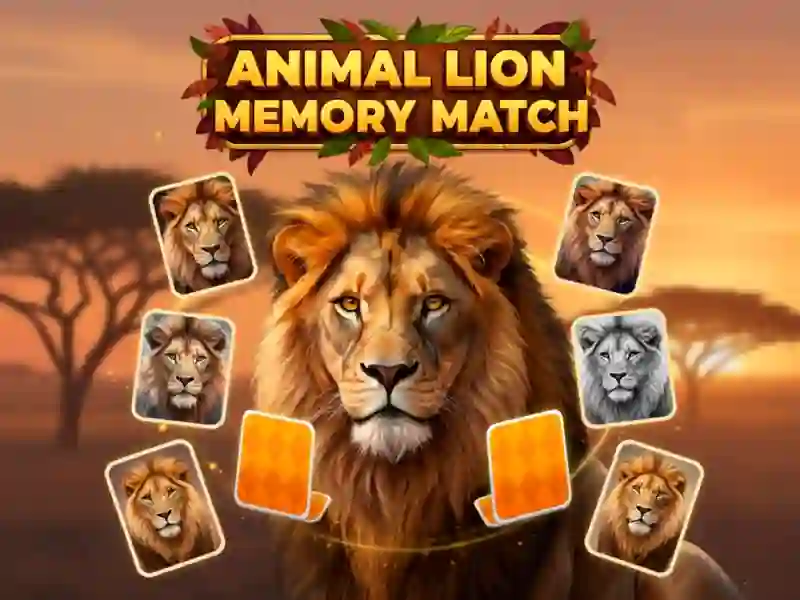 Animal Lion Memory Match