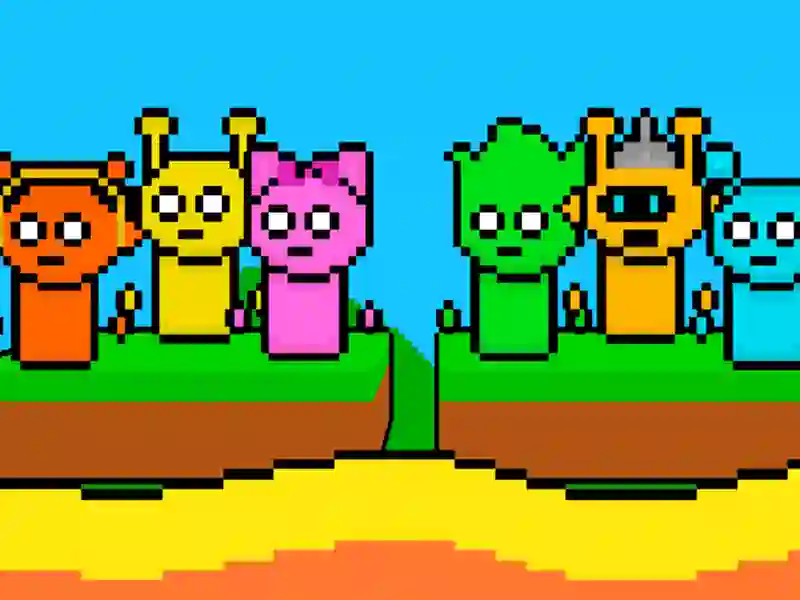 Игра Спрунки: Побег из лавы для 2 игроков онлайн Игра Спрунки: Побег из лавы для 2 игроков онлайн