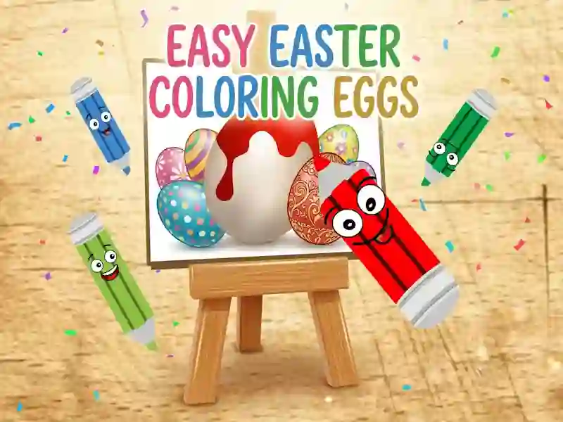 Easy Easter Coloring Eggs