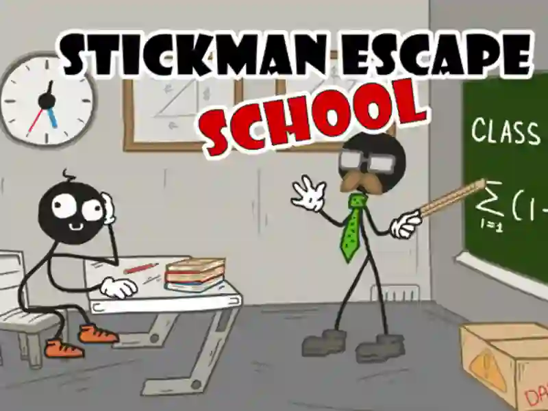 Игра Стикмен: Побег из школы онлайн Игра Стикмен: Побег из школы онлайн