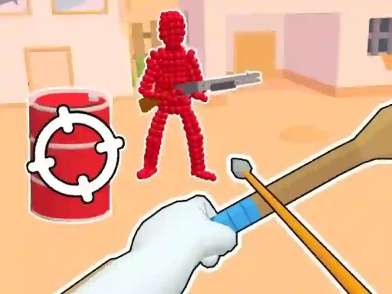 Игра Стикмен лучник: Стреляя стрелами по красным онлайн Игра Стикмен лучник: Стреляя стрелами по красным онлайн