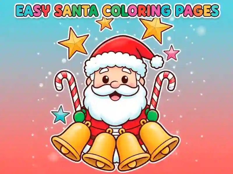 Easy Santa Coloring Pages