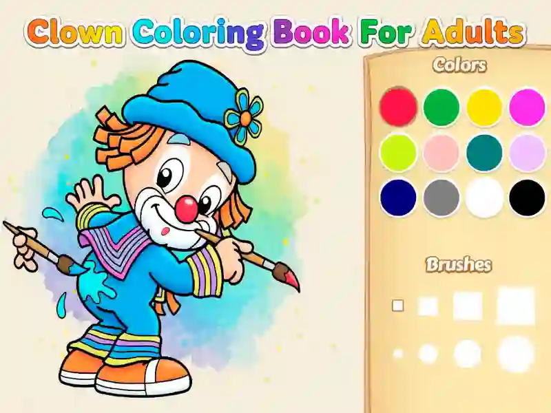 Clown Coloring Book For Adults