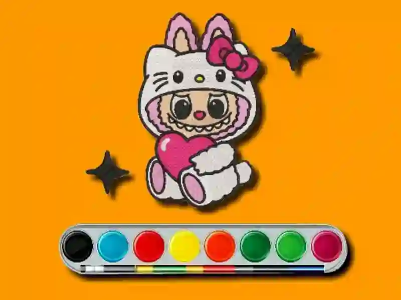 Игра Раскраска; Приключение Лабубу онлайн